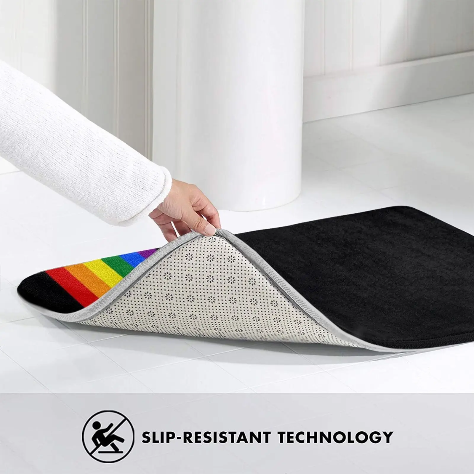 

Rainbow Flag Carpet Carpet Mat Rug Cushion Soft Lgbqt Rights Rainbow Flag