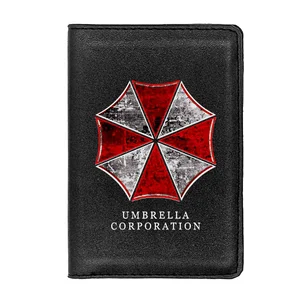 Classic Umbrella Corporation Passport Cover Leather Men Women Slim ID Card Holder Pocket Wallet Case Travel Accessories Gifts