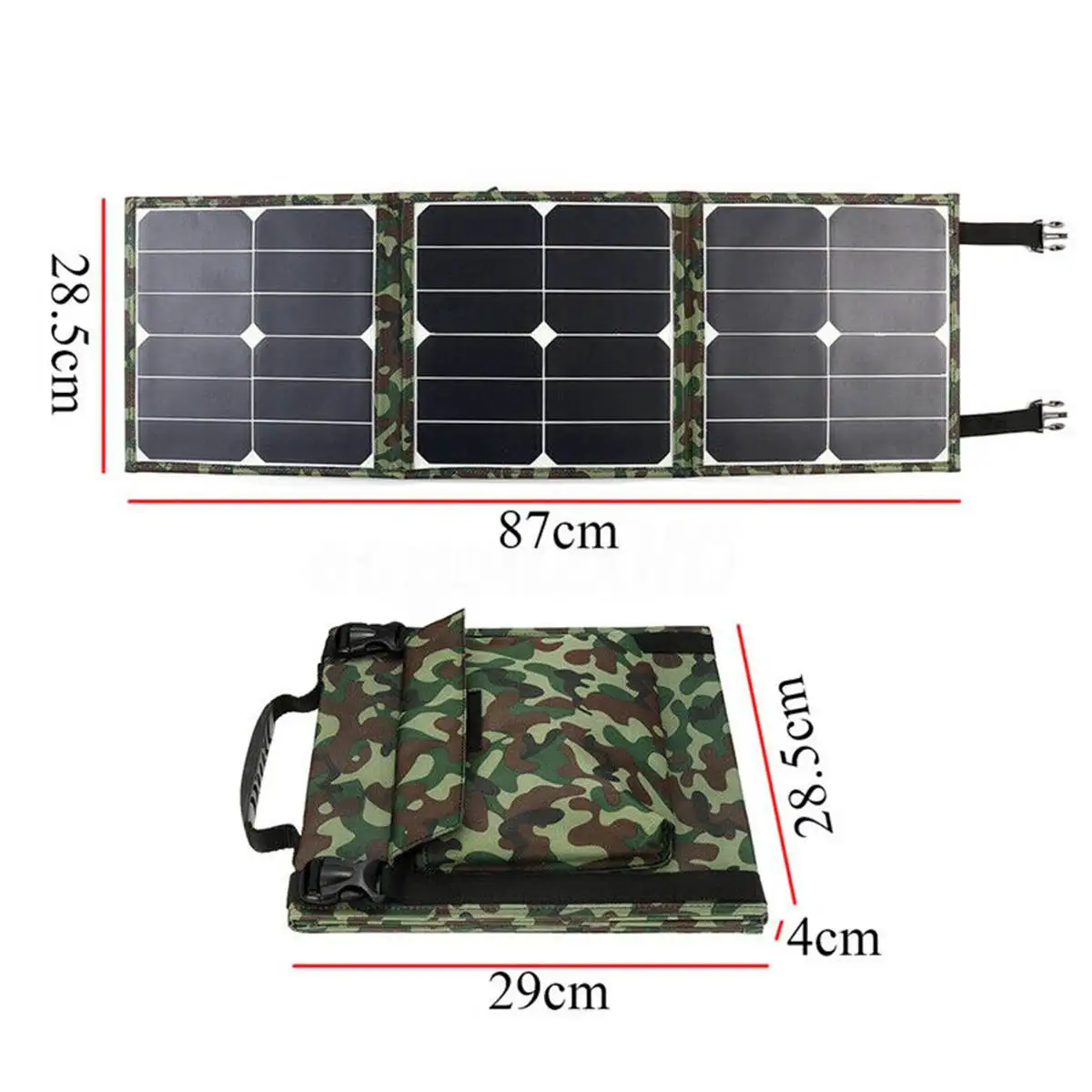 

150W Folding Solar Panel Dual USB Solar Cells 5V 18V Waterproof with 10/20/30/50A Controller for Car Yacht Battery Boat Charger