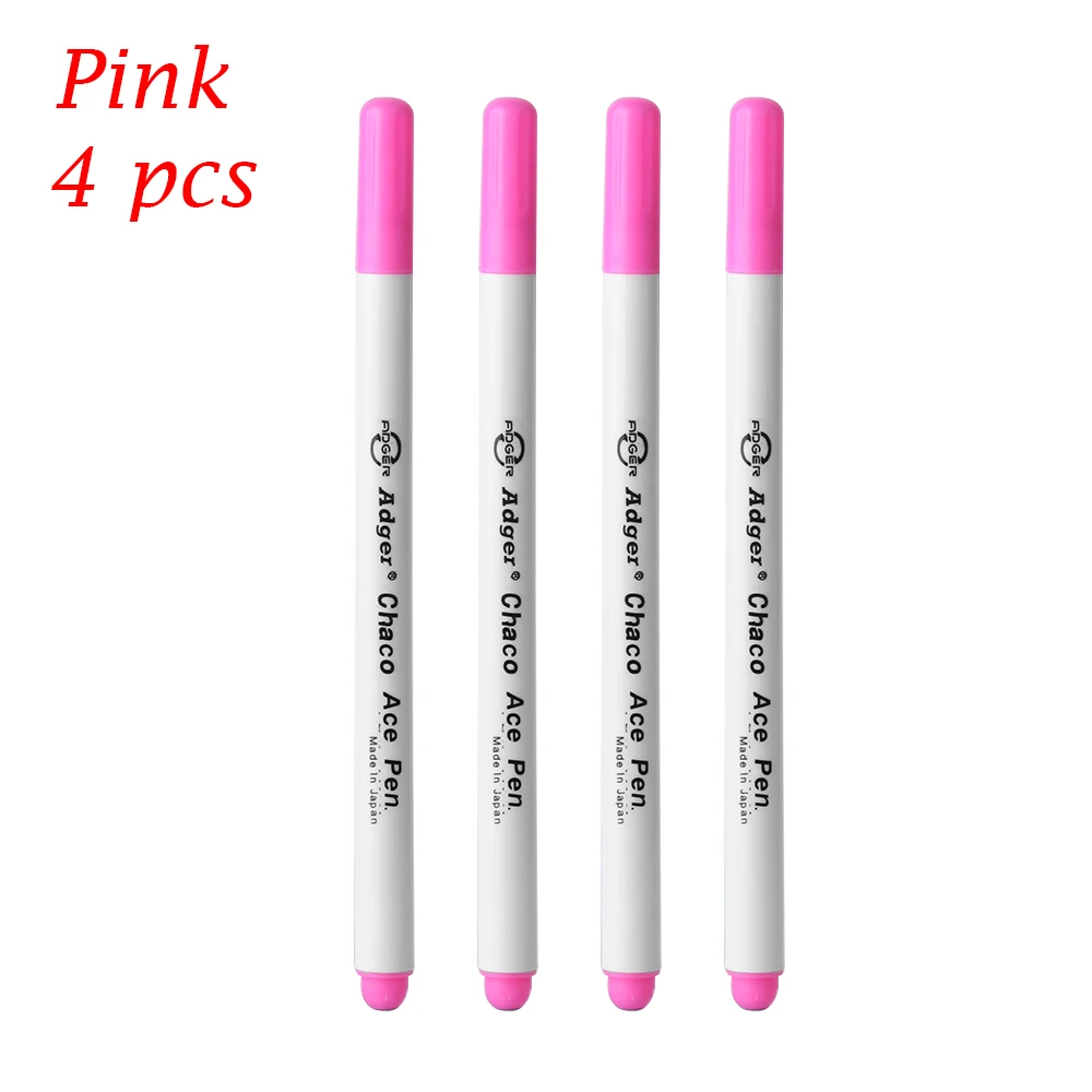4pcs pink 1/4 предмета в комплекте, модная воды-растворимый маркер ручка втулка чернил стираемая ручка дома крестиком инструмент Аксессуары для шитья - Цвет: 4pcs pink