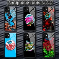 santa cruz skateboard brand phone case rubber for iphone 12 11 pro max xs 8 7 6 6s plus x 5s se 2020 xr 12 mini case