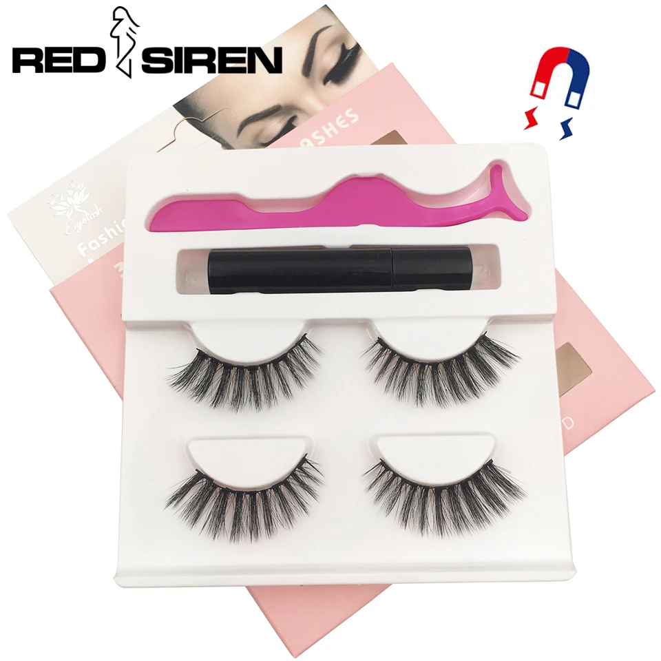 Красная сирена 2 пары магнитная подводка для глаз ресницы 33 стиля натуральные