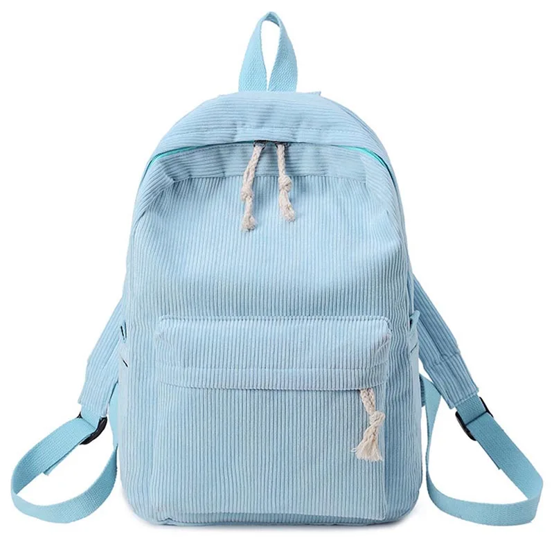 2022 Women Preppy Style Backpack Soft Fabric Corduroy School Backpack for Teenage Girls DSA1