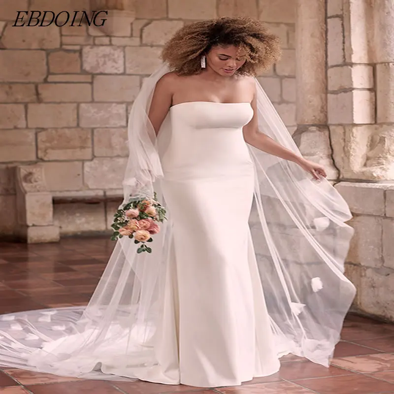 

Vestidos De Novia Элегантное свадебное платье русалки для женщин вырез лодочкой Пол-длина невесты платье размера плюс свадебное платье