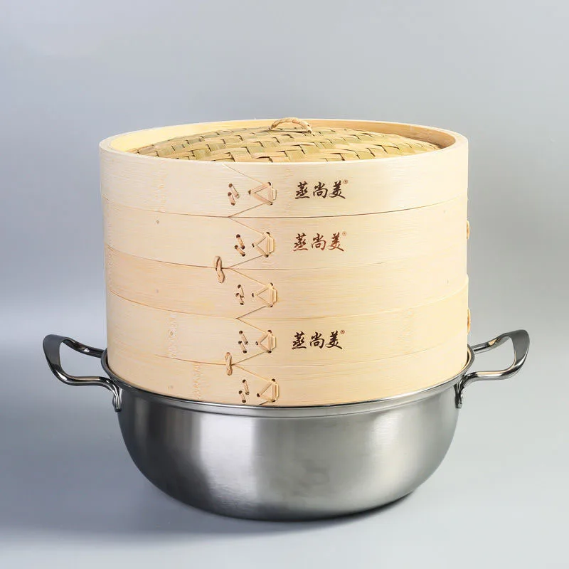 Пароварка из нержавеющей стали композитное дно Толстая двойная ручка для супа