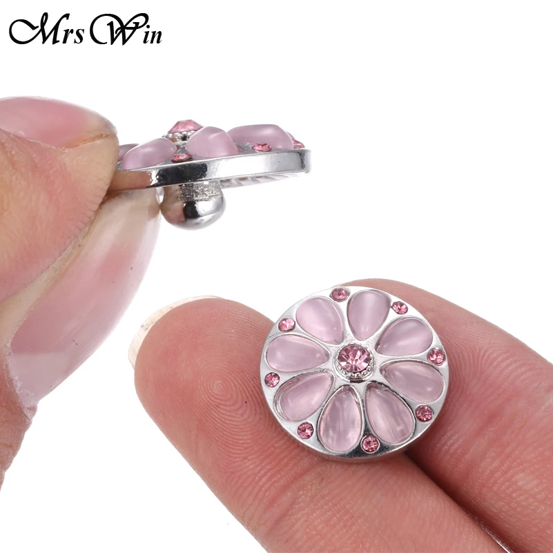 6 шт./лот Имбирные Стразы Цветы кнопки ювелирные изделия подходят Love 18 мм браслеты