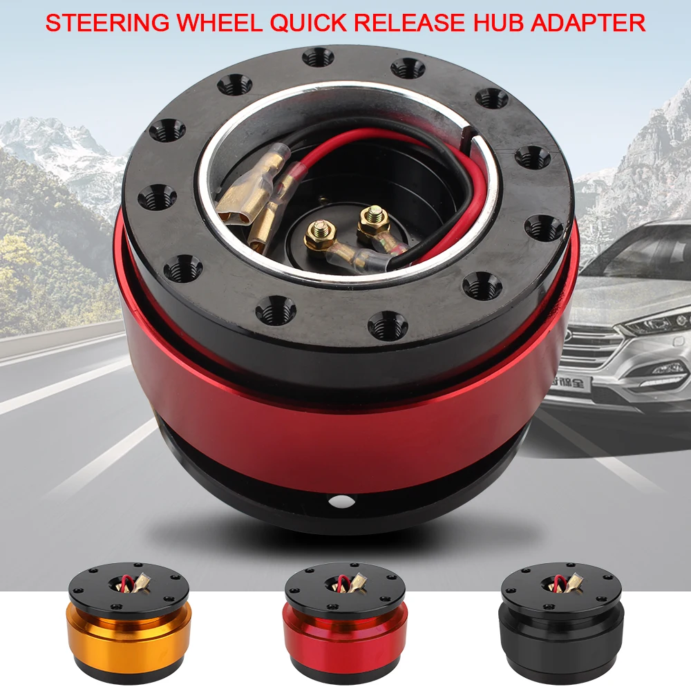 

Car Auto Quick Release Aluminum Car Accessories Durable Universal 6 Hole Hub Adapter Boss Kit Steering Wheel Snap Off Anti-theft