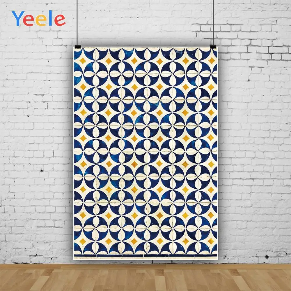 Yeele Calico Satin Circle Pattern Texture Cloth Photographic Backgrounds Party Portrait Photography Backdrops For Photo Studio |
