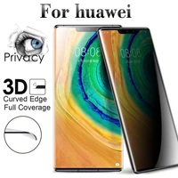 3pcs anti peep spy curved edge protective glass for huawei p40 pro mate 30pro 20pro p30pro p30 p20 lite privacy screen protector