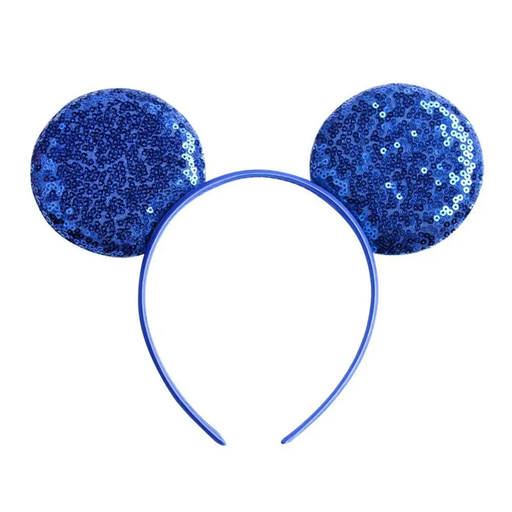 

Mickey Mouse Ears Headband glitter Sequins multi-color DIY Girls Hair Accessories For Women Hairband Party Accesorios