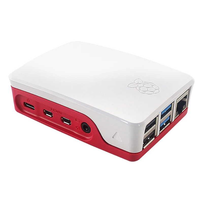 

Official Raspberry Pi 4 ABS Case Red and White Plastic Box Enclosure Shell for Raspberry Pi 4 Model B