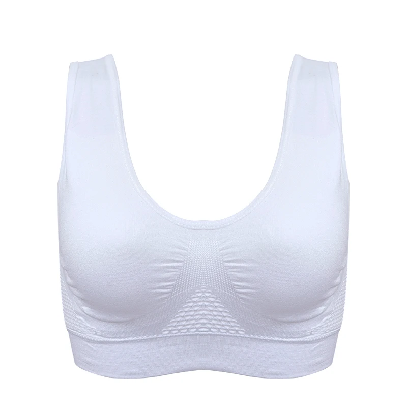 S-6XL Large Size Breathable Bras Hollow Mesh Padded Underwear Shockproof Sports Support Fitness Tops Comfort Running Bra | Женская