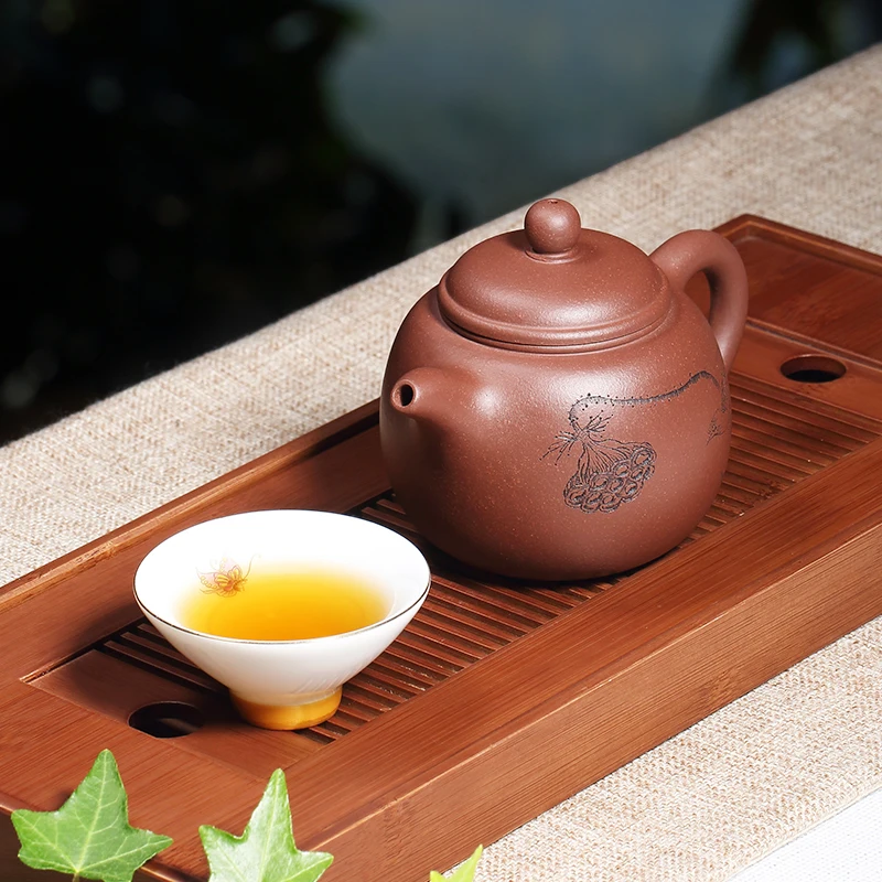 

famous recommended whole of pure manual teapot undressed ore violet arenaceous mud tea lotus bear 28-volume honour
