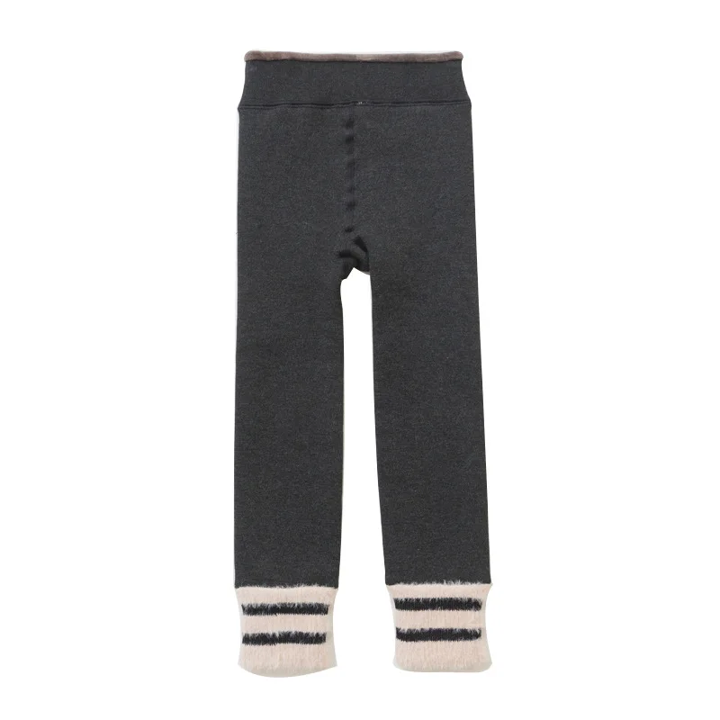 Новинка теплые зимние модные флисовые леггинсы для девочек детские штаны|Брюки| |