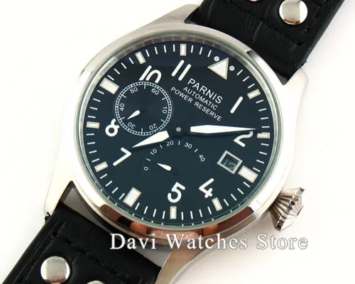 Мужские наручные часы Parnis чехол из нержавеющей стали 47 мм с автоматической