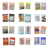 resealable aluminum foil ziplock plastic bag for cookies candy dry tobacco customized printed package bags with window 7x10cm