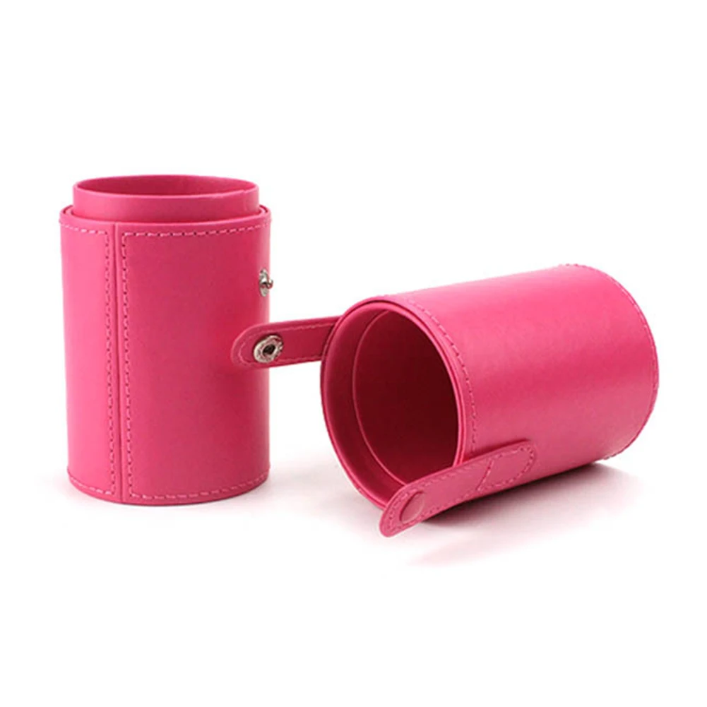 

High Quality Makeup Brush Holder PU Leather Cosmetic Cup Case Pen Empty Storage BoOrganizer