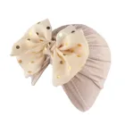 Повязка на голову для новорожденных, однотонная шапка с цветочным принтом, Шапка-бини, повязка на голову с бантом, головные уборы для малышей, милые аксессуары для девочек #55