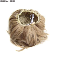 delice synthetic curly chignon womens elastic hair bun drawstring clip in donut hair buns 60gpc