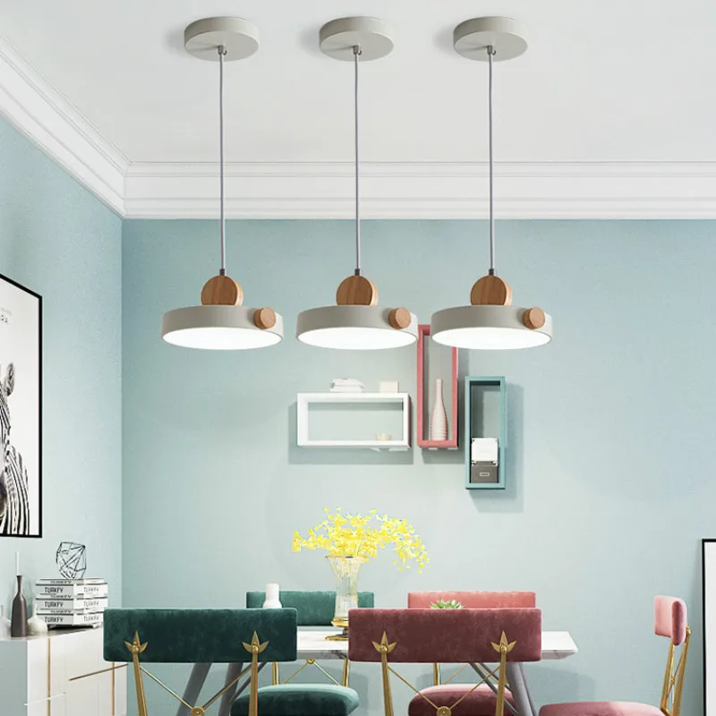 Современный дизайнерский скандинавский простой деревянный подвесной