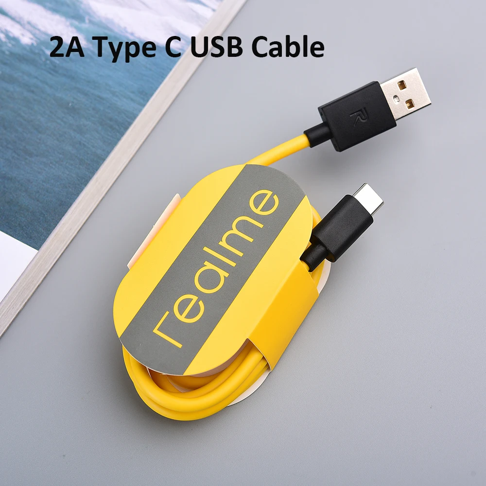 USB-кабель зарядный Realme, 2 А, Type-C, для Realme X 5 6 X50 X3 X5 Pro X50m X50t V5 C3 Xiaomi OPPO