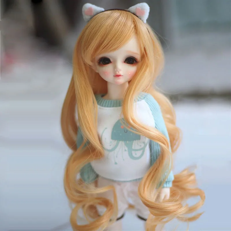 

New Arrival 1/3 1/4 1/6 1/8 High Temperature Long Wavy Bjd Wig Hair MSD SD Yosd For BJD Doll Accessories