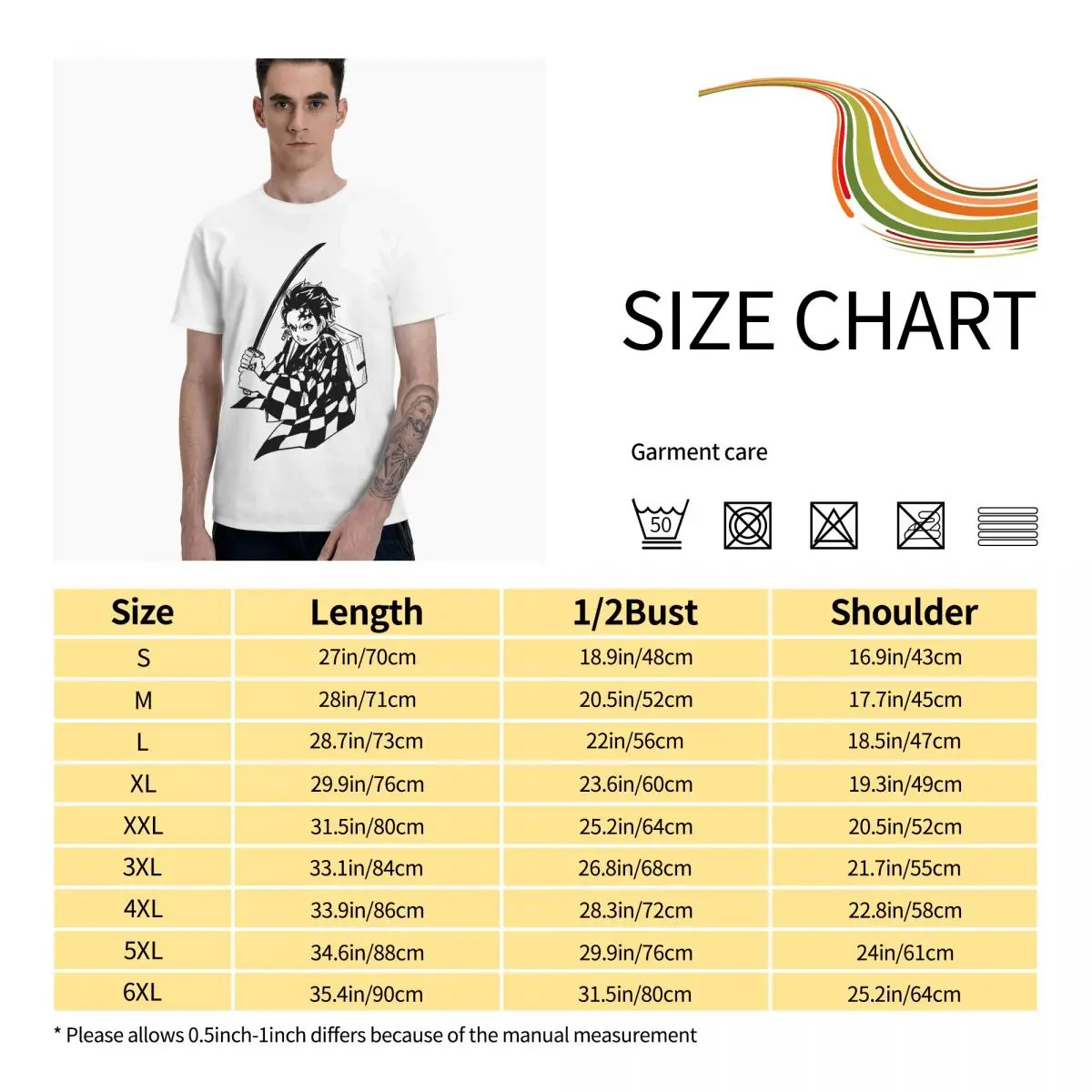 

Anime Fans Demon T men tshirts Not easy to shrink Short sleeveRound neck T-shirt