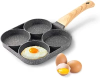four hole frying pot pan omelet pan non stick egg pancake steak pan compatible with all heat sources breakfast maker cookware