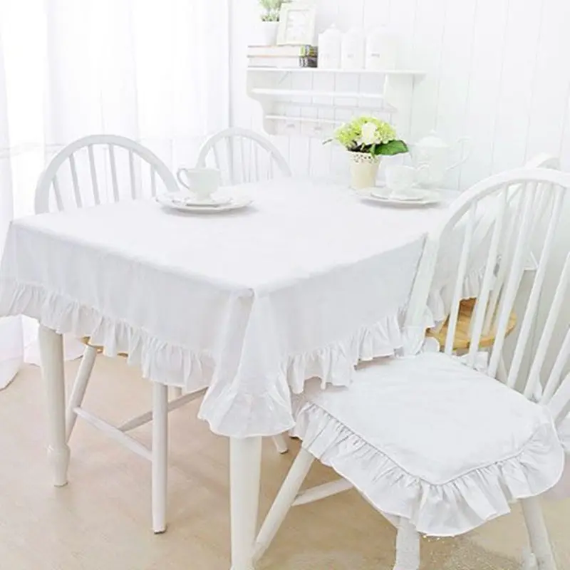 Роскошный кружевной оборкой скатерть элегантная на стол для свадебных платьев