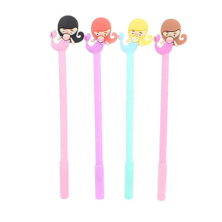 Милая гелевая ручка для учащихся 24 шт. Черная серия девушек Мультяшные