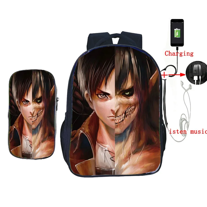 Высокое качество рюкзак &quotатака на Титанов&quot для мальчиков и девочек
