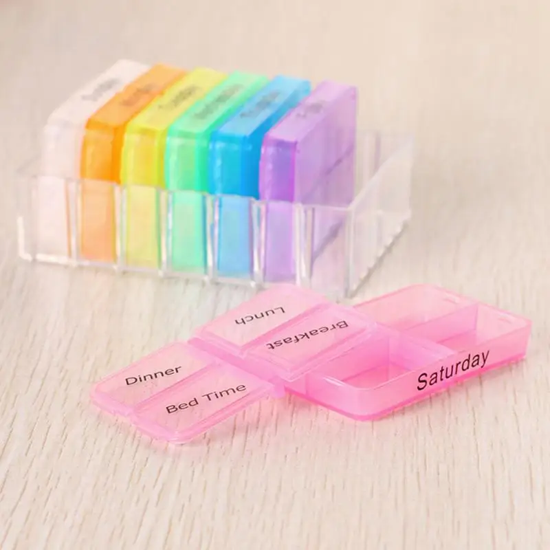 7 дней на неделю контейнер для таблеток хранения лекарств 28 ячеек органайзер