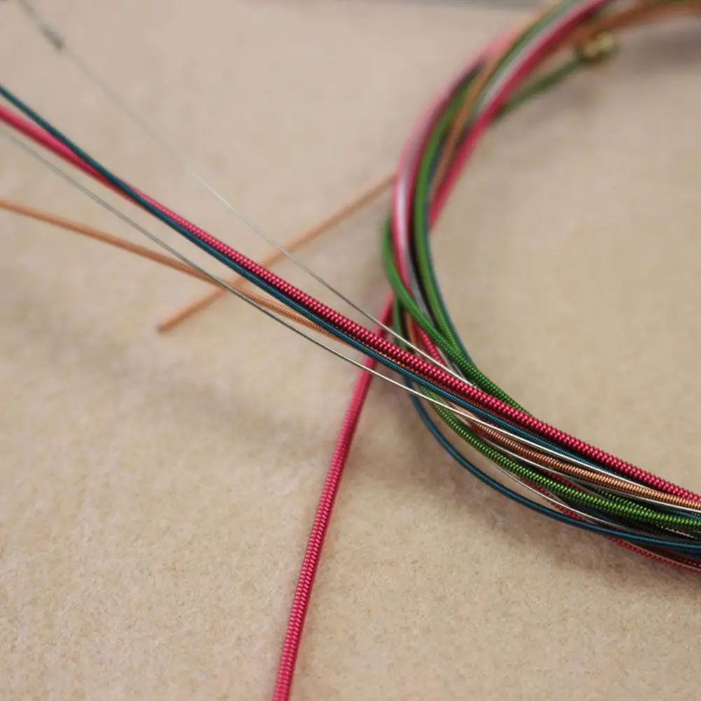 Деревянные Струны для акустической гитары 6 шт./компл. разноцветные народной