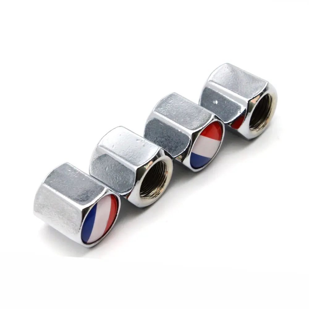 4 шт./компл. цинковый сплав Франция Флаг Стиль крышка на стержень клапана шины