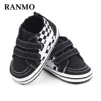 newborn baby shoes canvas baby boys shoes for girls sneakers bebes pure cotton grid casual velcro non slip toddler crib shoes