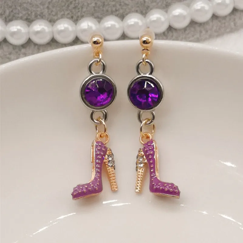 Новые Модные Симпатичные женские туфли на высоком каблуке Серьги для женщин