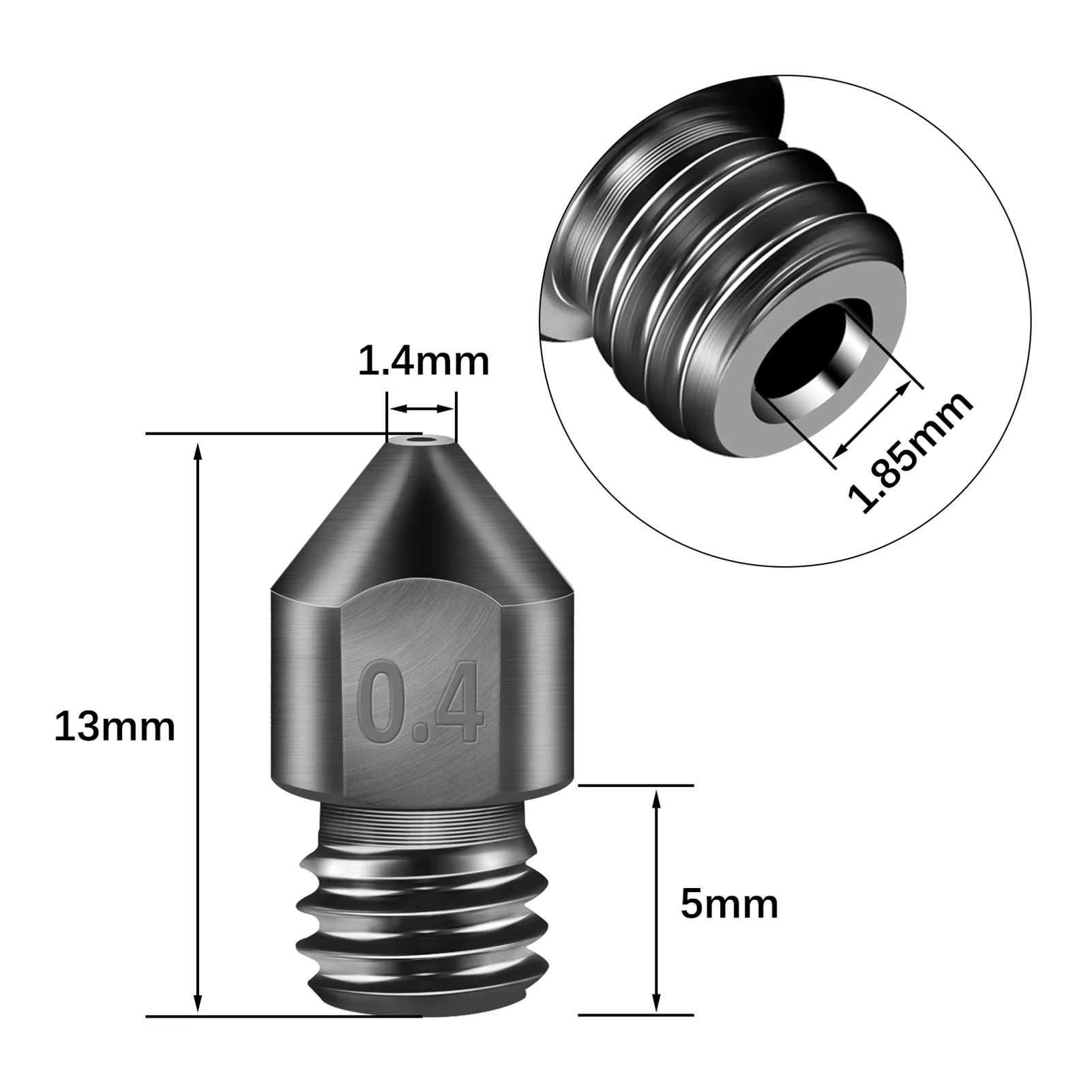 Запчасти для 3D принтера закаленная сталь Штампованная Сталь сопло 0 4 мм