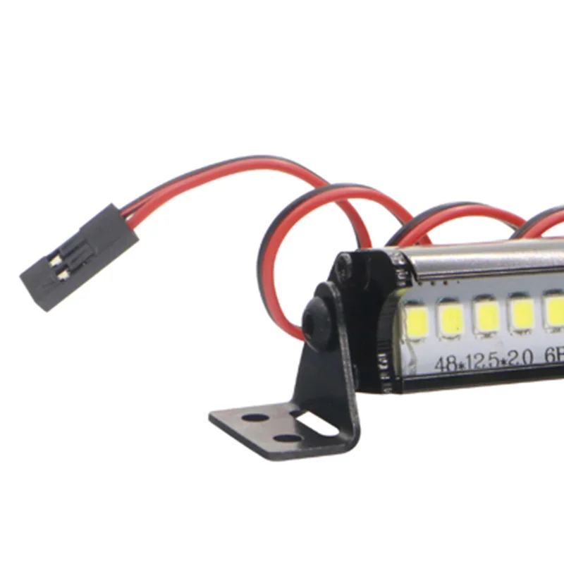 

1Pcs RC 12 LED Light Bar Metal Roof Lamp for Traxxas SCX10 KM2 CC01 RC4WD D90 90046 90047 RC Crawlers,50Mm/1.97 inch