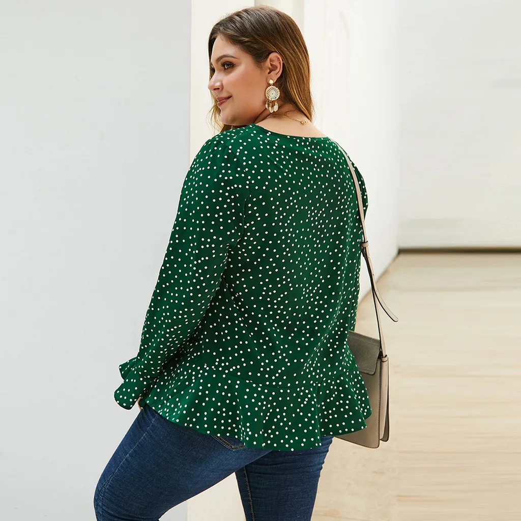 Женская блузка с длинным рукавом и V-образным вырезом | одежда