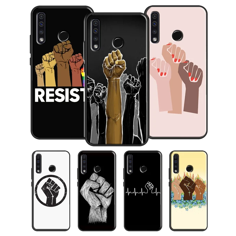 Black Lives Matter Power Fist Case For Huawei Nova 5T Y6 Y7 Y9 2019 Cover For Honor 50 20 10 Lite 8X 9X 10i 7C 7A Pro