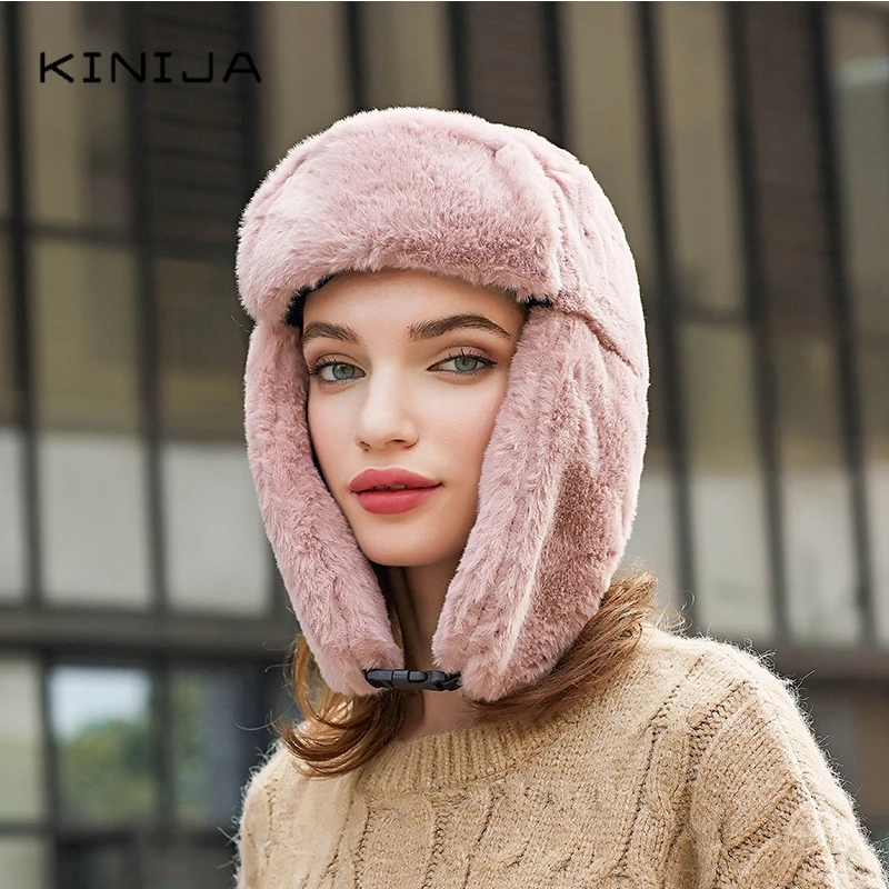 Зимняя шапка Lei Feng из искусственного меха плюс бархатные теплые наушники уличная