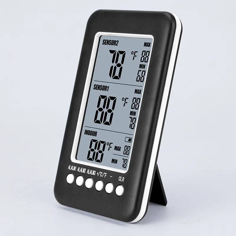 Thermometer Hygrometer Gauge Indicator Indoor/Outdoor Weather Station Automatic Electronic Temperature Humidity Monitor Clock | Дом и сад