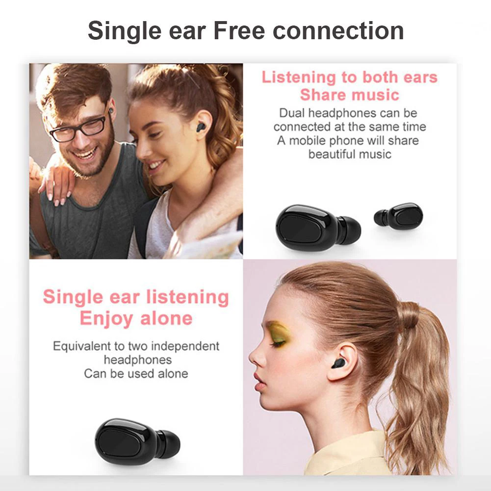 L21Portable TWS Bluetooth 5 0 водонепроницаемые спортивные беспроводные наушники с
