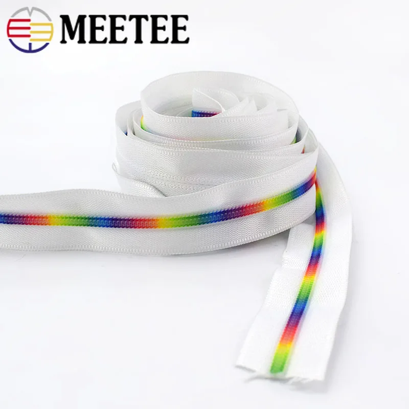 Meetee 5 # разъемная застежка-молния Цветной зубы нейлоновые молнии 10/20 м черный