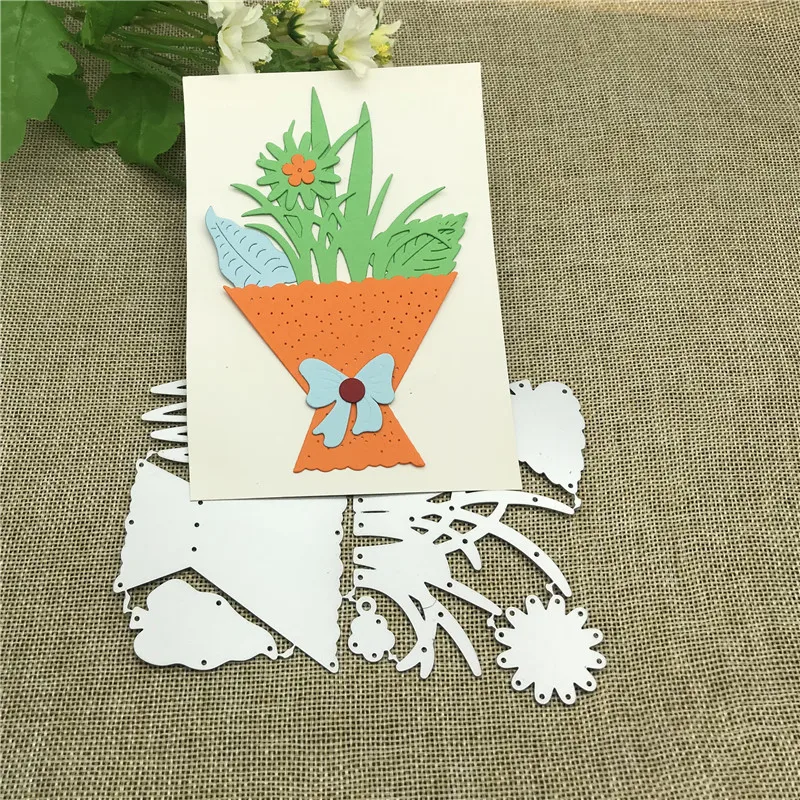 

Fresh flowers leaf decoration Metal Cutting Dies Craft Stamps die Cut Embossing Card Make Stencil Frame Art Cutte