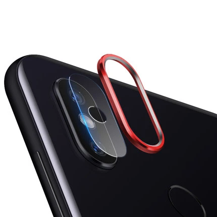 Защита для экрана камеры для Xiaomi mi 8 mi 8 стеклянная пленка+ металлическое защитное кольцо для объектива чехол для Xiaomi mi 9 mi 9 9SE 9 SE mi x 3 mi x3 - Цвет: Red with Glass