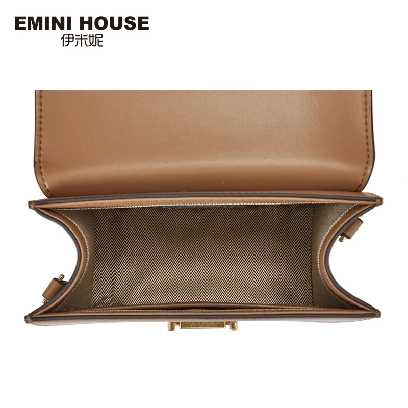 EMINI HOUSE, женские сумки через плечо с широким ремешком, с замком, простой стиль, сумка на плечо, женские сумки-мессенджеры из спилка