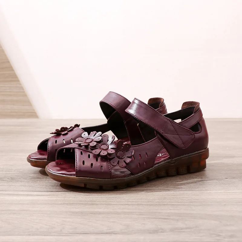 GKTINOO/женские босоножки из натуральной кожи с открытым носком Летняя обувь