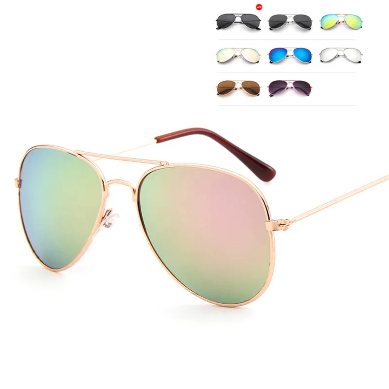 2020 классические солнцезащитные очки для девочек и мальчиков цветные зеркальные