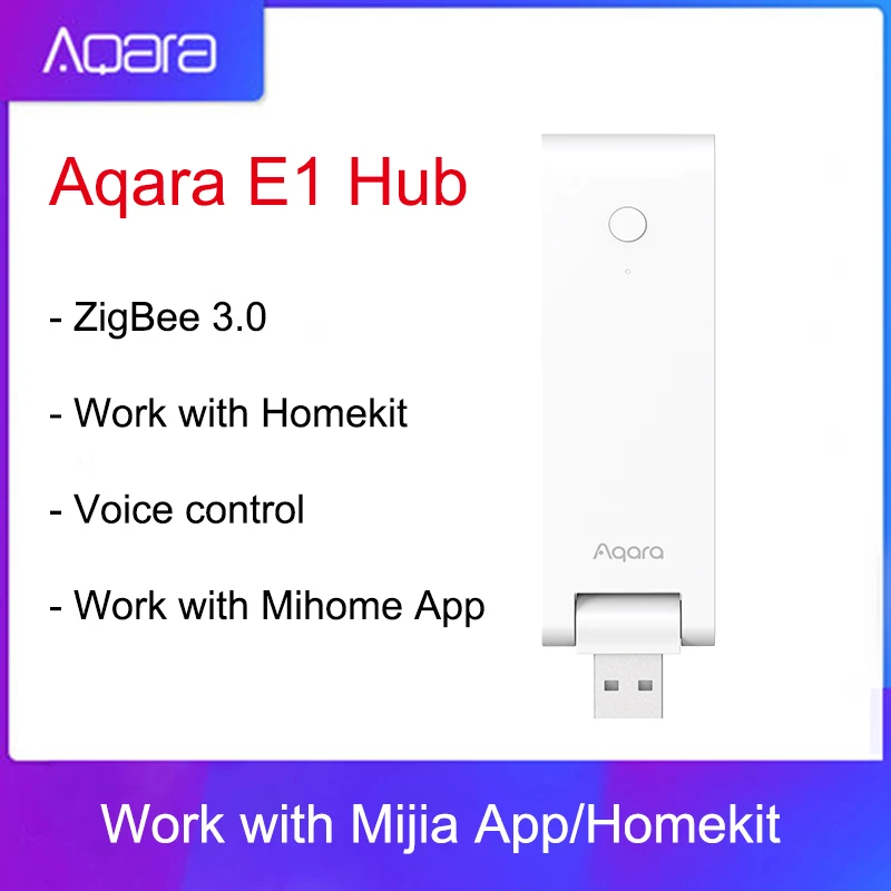 

Aqara E1 Hub Zigbee 3.0 USB Smart Gateway Aqara Hub Wireless Zigbee Connect Remote For Mijia Mi home For Apple Homekit Control
